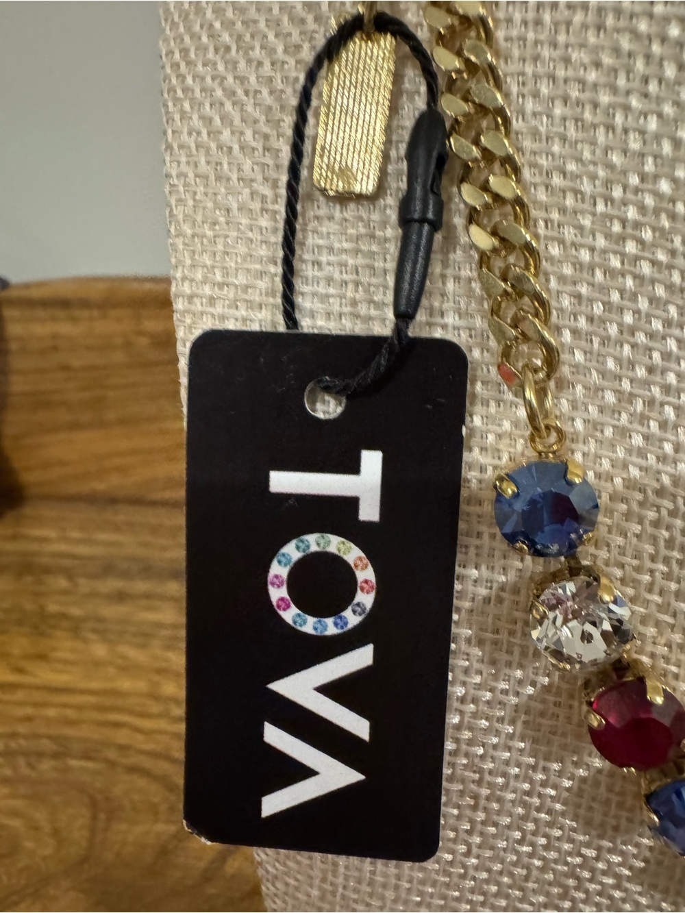 NWT Tova Mini Oakland Necklace in red, white and blue - Picture 3 of 5